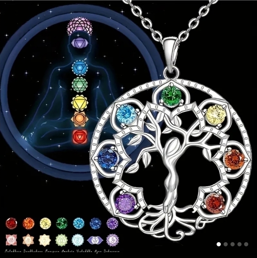 7 Chakra Tree of Life Pendant